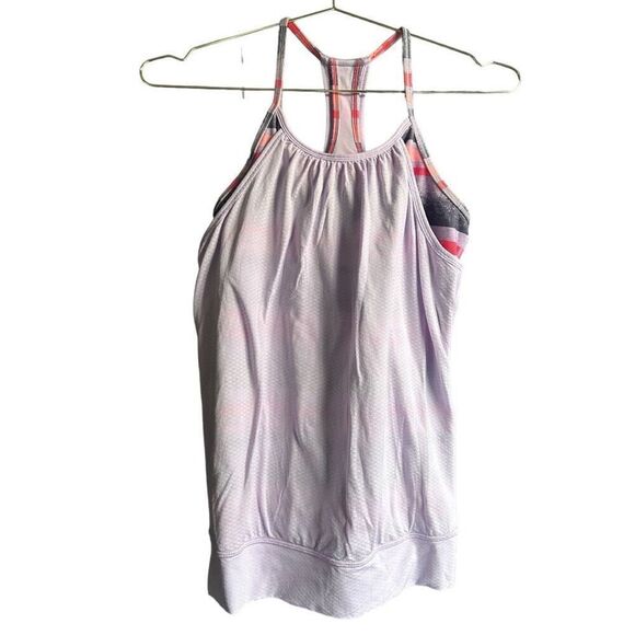 Ivviva by Lululemon Light Pink Lavender Built-In-Bra Racerback Tank Top Size 14 - Picture 1 of 6